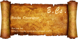 Bede Csongor névjegykártya