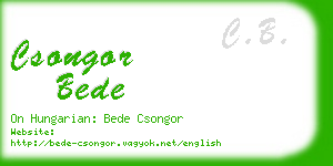 csongor bede business card